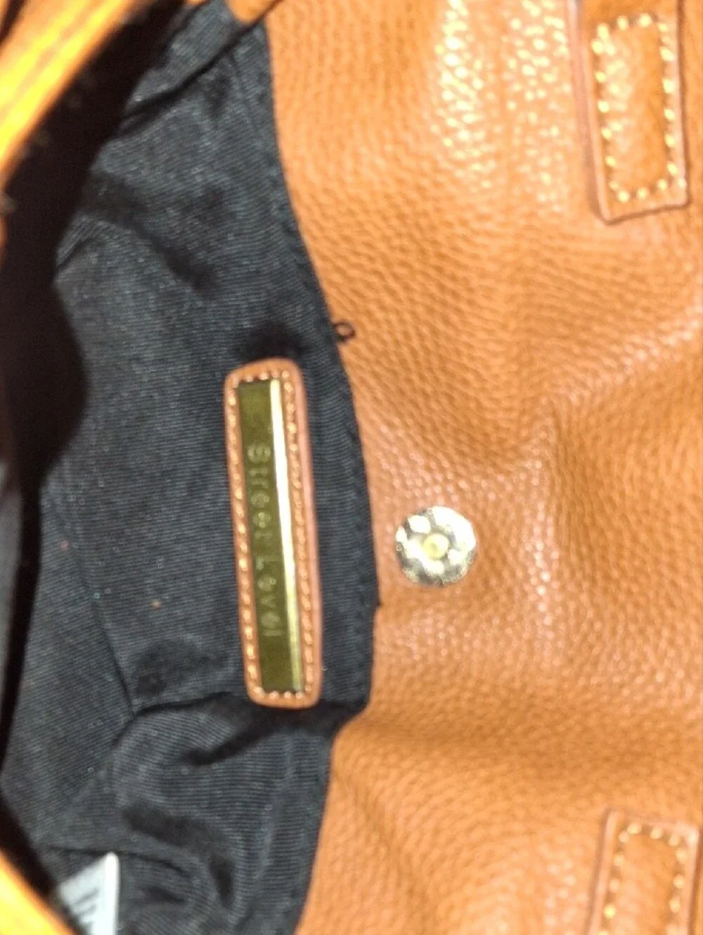 Street Level Woven Crossbody Bag in Tan with Gold Chain